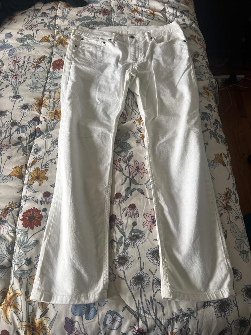 Levi's White Wide-Leg Jeans
